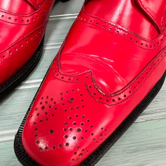 Fortune From Liberty RED Wingtip Shoes - Picture 2 of 8